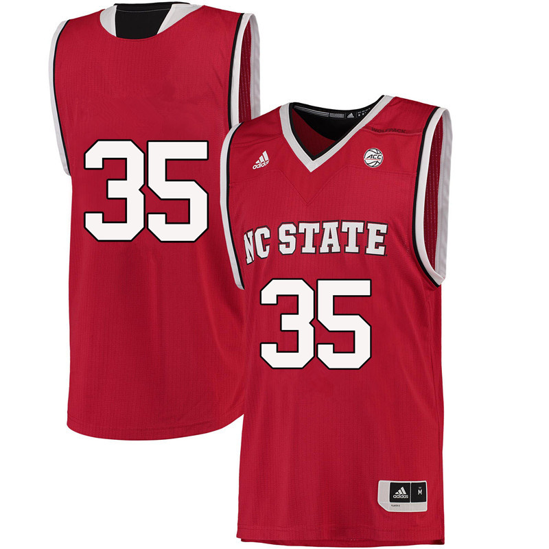 Men #35 Sidney Lowe NC State Wolfpack College Basketball Jerseys-Red